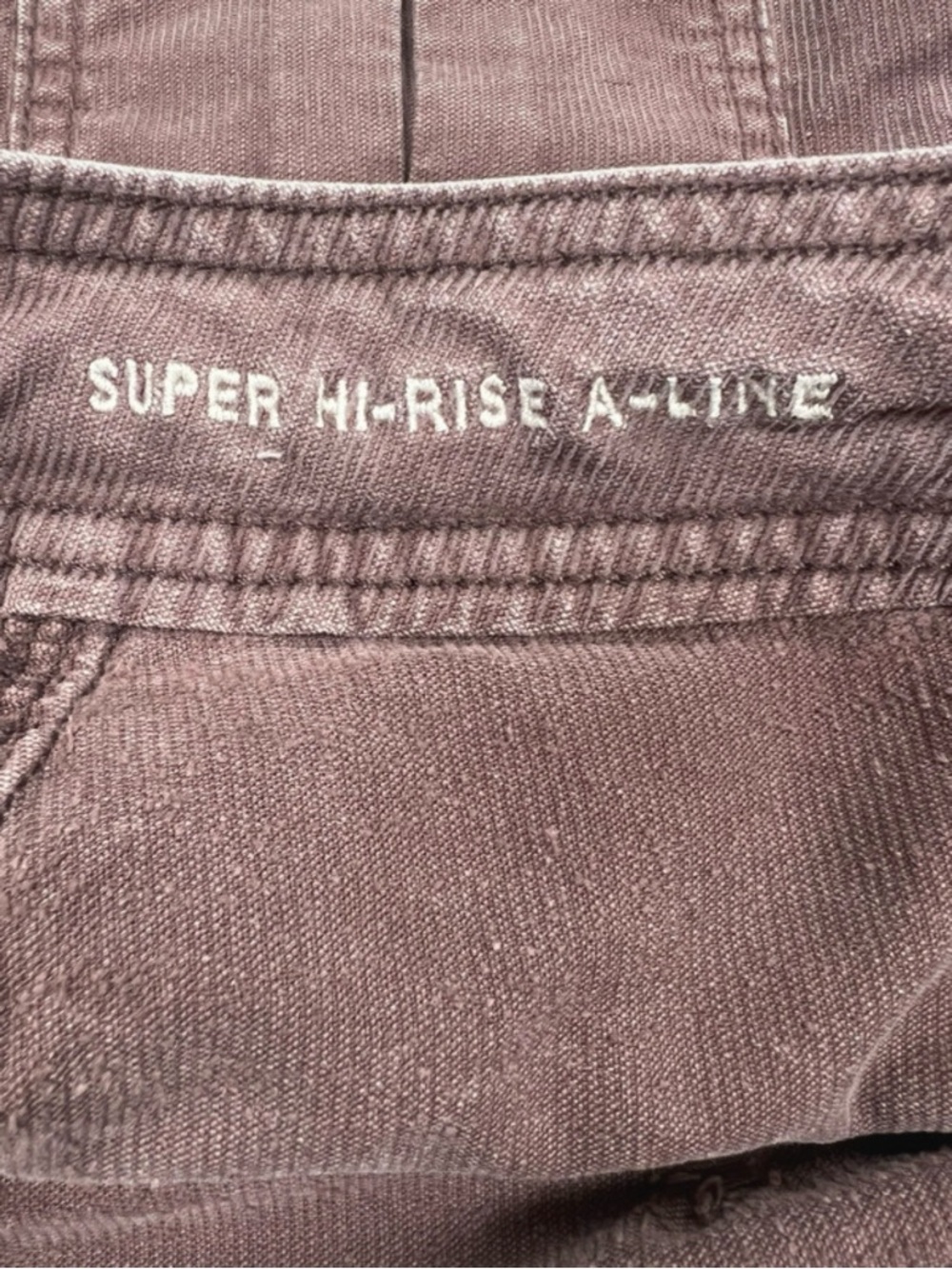 American Eagle Super High Rise Utility Cargo Mini Skirt Mauve Brown Size 6 - Picture 6 of 8